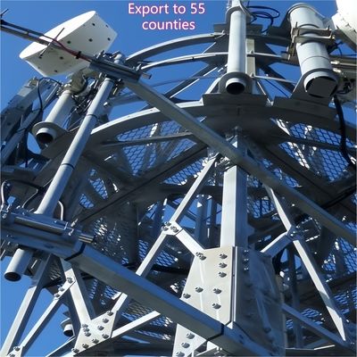 Tour de communication en acier angulaire à 3 pieds en acier Q355 28m Réseau mobile Résistant au vent Régions côtières
