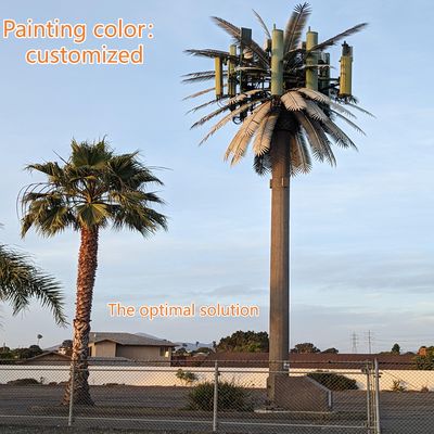 Tour d'arbre bionique alimentée par l'énergie solaire Conception personnalisée de l'antenne multi pour le réseau de bord urbain