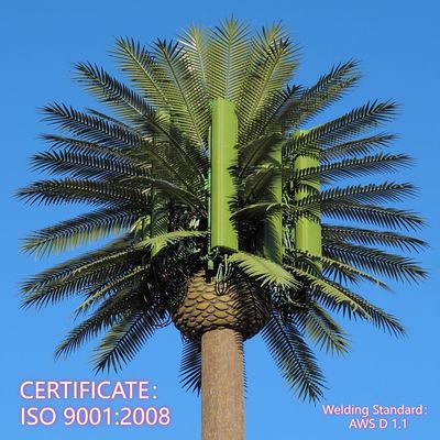 Tour d'arbre bionique à haute résistance en acier camouflé pour une couverture de signal 5G