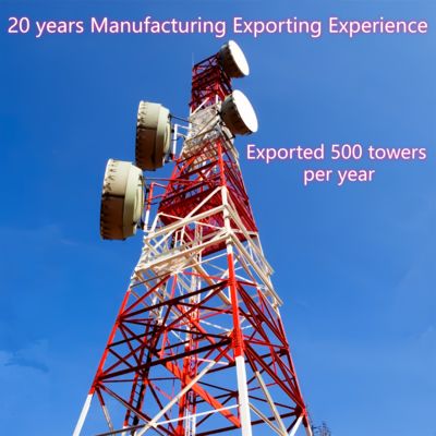 12m 30m 45m 4 jambes en acier angulaire auto-supportant GSM Cdma Lte Isp antenne télécom Bts facilement installé tour en treillis