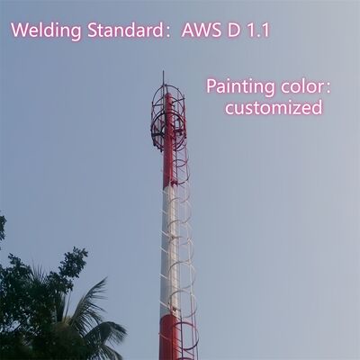 Réseau de téléphonie cellulaire en fer Wifi antenne 25m 40m hauteur