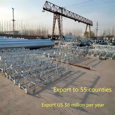 60M 3 tubes personnalisés 3 jambes en acier galvanisé autoportant Wifi GSM Tour de la station de base de télécommunications à micro-ondes