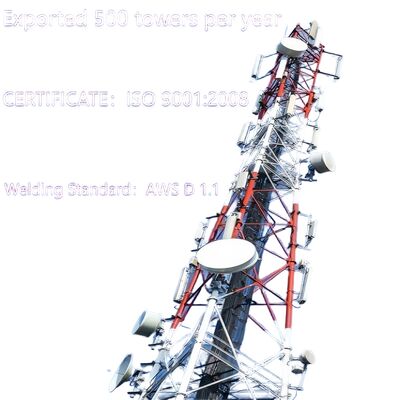 Acier inoxydable tubulaire à 3 pattes 20 30 40M galvanisé 5G GSM Cdma Isp Tour de télécommunication