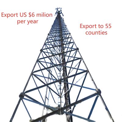 Acier inoxydable tubulaire à 3 pattes 20 30 40M galvanisé 5G GSM Cdma Isp Tour de télécommunication