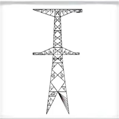 Durable Galvanized Steel Power Transmission Tower 66KV 132KV Multi Circuit Electrical Grid Mast