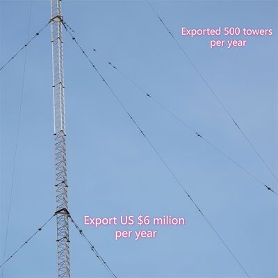Tour de diffusion de fil de fer à l'épreuve de la corrosion en acier 55m Signal Régions côtières Durable