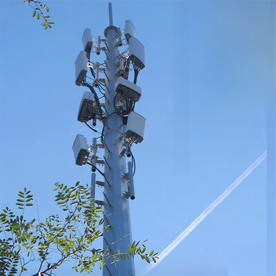 10M 30M 45M 60MCompact Hot Dip Galvanized Monopole Tower 5G Wifi Telecom Rooftop Communication Antenna