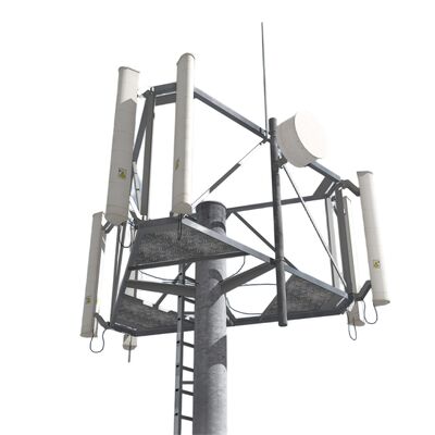 Tour de télécommunications Monopole construite à partir d'acier doux et à haute résistance à la traction avec le code de conception EN 1991-1-4 et EN 1993-3-1 pour les performances
