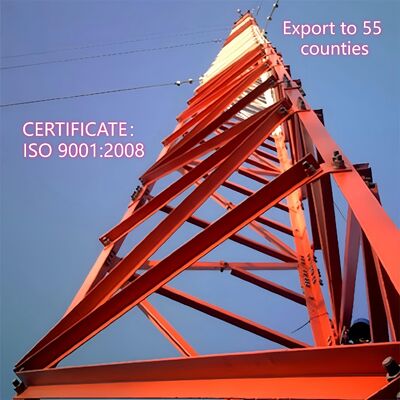 Poteau en acier guyé résistant aux typhons pour communication 5G conforme aux normes ANSI TIA 222 G H F et EN 1991 1 4, offrant un support pour les structures hautes et élancées
