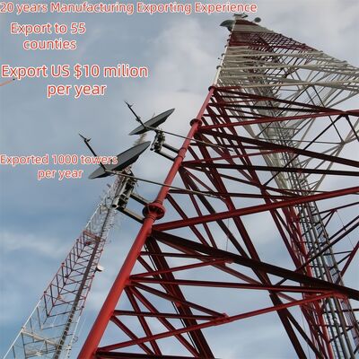 Tour d'acier tubulaire à 3 pattes de grande portée fournissant un solide soutien structurel