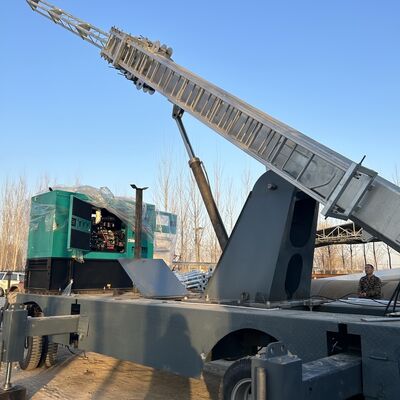 Tour télescopique monopole 15-25M Chariot en acier galvanisé monté sur une antenne de communication 40M/S étanche au vent Certifié ISO