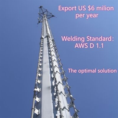 Monopole Tower Tour de télécommunications en acier conçue selon les normes GB T 700 et GB T 1591 garantissant l'intégrité structurelle des télécommunications