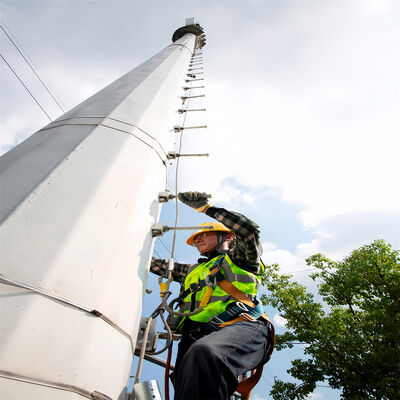 Structure de télécommunications de la tour Monopole, constituée d'acier à haute résistance à la traction et d'acier doux, répondant aux normes GB T et EN 10025