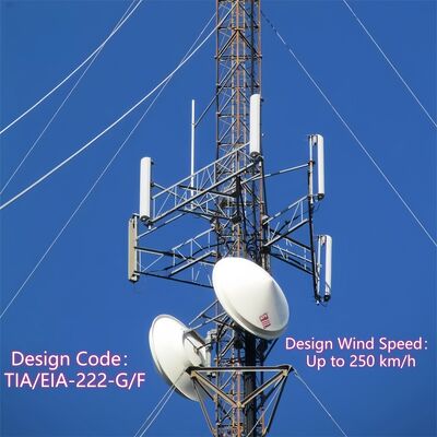 30m-100m Hot Dip Galvanized Guyed Wire Tower for Border Security Surveillance & Long-Distance Communication