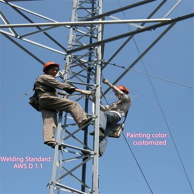 20m-80m Anti-Sand Anti-Corrosion Guyed Wire Tower for Desert Oil & Gas Field Communication & Monitoring