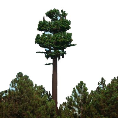 Tour d'arbre bionique à haute résistance en acier camouflé pour une couverture de signal 5G