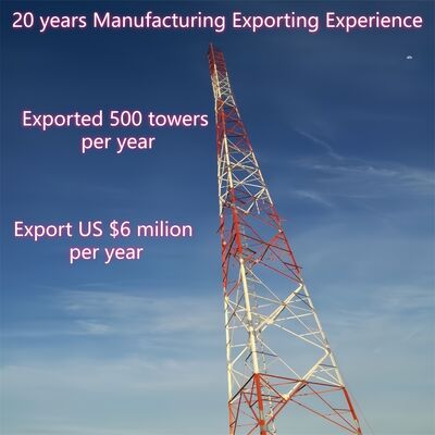 14 20 26 32M léger 3 pattes angulaires en acier galvanisé extérieur 5G 4G mât de Station de Base temporaire pour micro-ondes