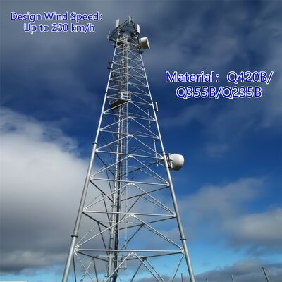 15 25 35M Multi Signal 3 pattes en acier tubulaire galvanisé autosuffisant extérieur 5G 4G Wifi Radio Telecom Tower