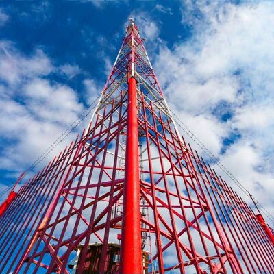 15 25 35M Multi Signal 3 pattes en acier tubulaire galvanisé autosuffisant extérieur 5G 4G Wifi Radio Telecom Tower