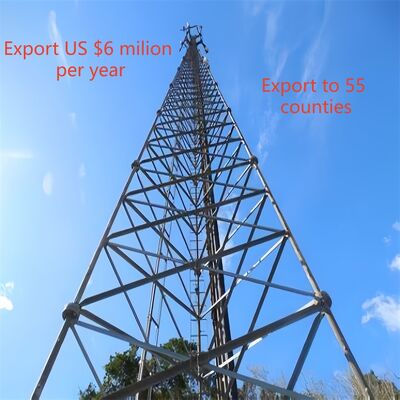 16 26 36M Signal intégré 3 pattes tubulaires en acier galvanisé extérieur 5G 4G Radio Satellite Wifi tour de télécommunication