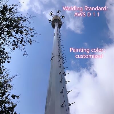 18 26 34M Urban Landscape Monopole Galvanized Steel Self Supporting Outdoor 5G 4G Wifi Aesthetic Telecom Tower