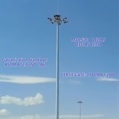 14 20 26M monopole de taille compacte en acier galvanisé autosuffisant extérieur 5G 4G tour de télécommunication par satellite pour petite zone