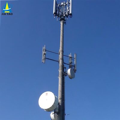 10 16 22M gain de place monopôle tubulaire galvanisé extérieur 5G 4G mât de communication compact à micro-ondes