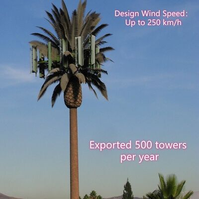40M Bionic Tree Tower avec des troncs artificiels, des branches et des feuilles en plastique et en fibres de verre de haute résistance