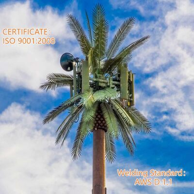 Tree Shaped Cell Tower Anti Rust Alloy 35m Mobile Network Rural Areas Natural Appearance