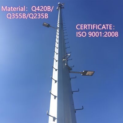 Antenne multiple de tour de communication monopôle durable d'acier au carbone de 18 22 38M compatible pour le réseau 4G 5G