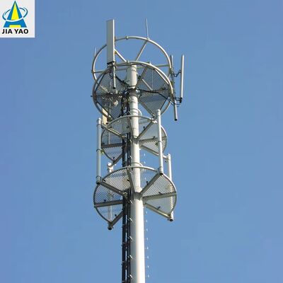 Vent de tour en acier de communication unipolaire de 16 24 32M résistant pour la station de base urbaine 5G