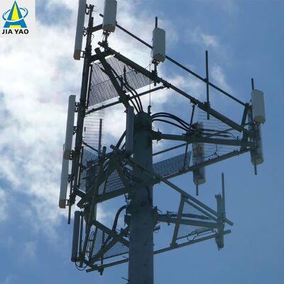 Vent de tour en acier de communication unipolaire de 16 24 32M résistant pour la station de base urbaine 5G