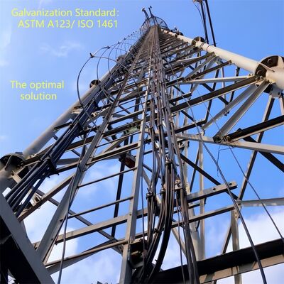 Tour en acier tubulaire à 3 pieds de gros calibre avec finition galvanisée à chaud pour une résistance améliorée à la corrosion en extérieur