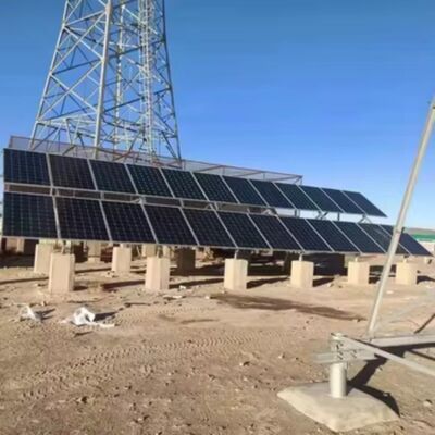 15 22 38M Tour de télécommunication à treillis solaire hors réseau angulaire à 4 pattes avec acier galvanisé et batterie de secours pour la communication d'urgence