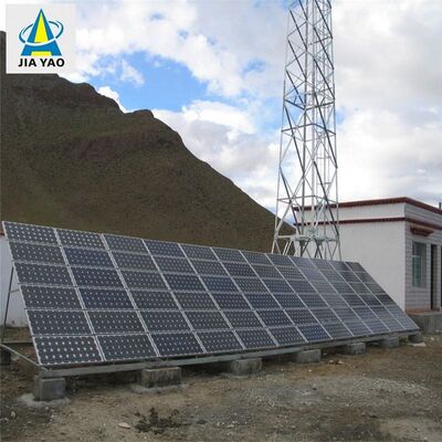 15 22 38M Tour de télécommunication à treillis solaire hors réseau angulaire à 4 pattes avec acier galvanisé et batterie de secours pour la communication d'urgence