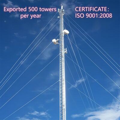 Vent haubané galvanisé par communication sans fil de tour de fil résistant pour la transmission du signal 5G