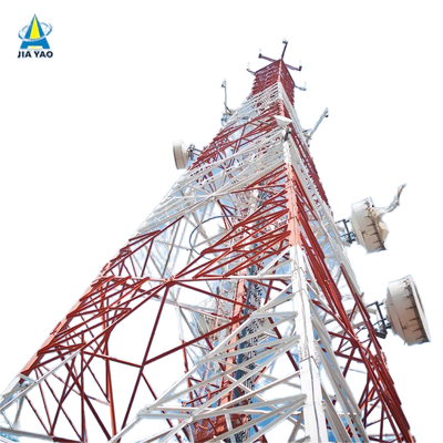 vent galvanisé par tour à pattes de télécom de l'acier 4 de 40M 80M Q355 résistant pour la zone côtière de vent fort