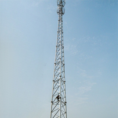 20-110m Acier résistant au vent 3 Pieds Tube Tour de télécommunication Assemblage rapide pour la construction de réseau de zone éloignée