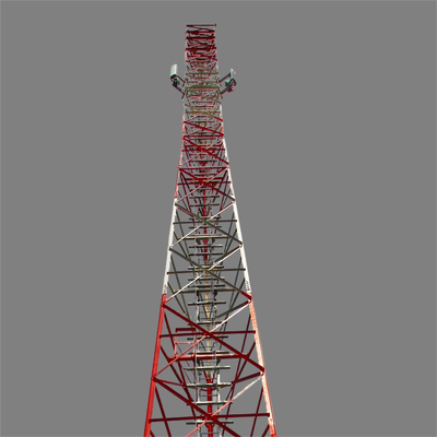 contrat anticorrosion de tour d'antenne d'angle à 3 pattes de 40M pour l'utilisation étroite de site