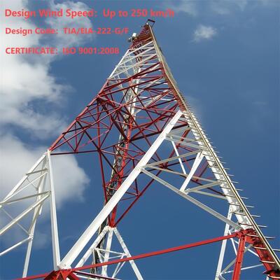 Tour en acier de communication d'angle à pattes de la taille 3 faite sur commande pour la transmission de signal de micro-onde