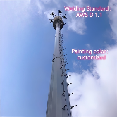32M Modular Design Monopole Tower For Urban Dense Area 5G Coverage