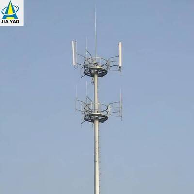 tour de communication unipolaire en acier de vieillissement de 28M pour la couverture du signal
