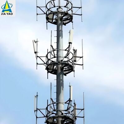 tour de communication unipolaire en acier de vieillissement de 28M pour la couverture du signal