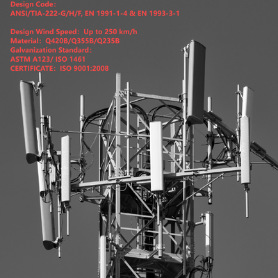 tour de communication à 4 pattes résistante aux intempéries de 48M pour le bâtiment