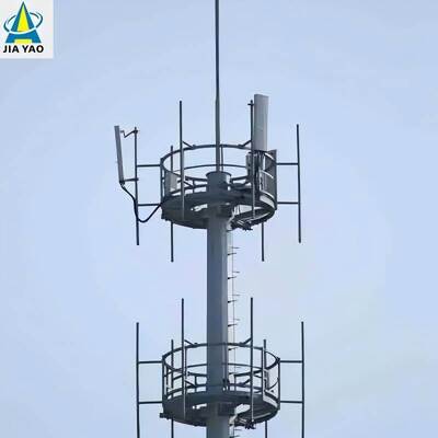 tour unipolaire de protection contre la foudre de 30M pour la station de base du centre commercial 5G
