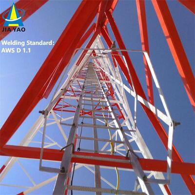 Tour en acier d'angle à pattes en acier de 44M Q355 à faible entretien 3 pour les télécoms résidentiels