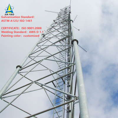 contrat conique de tour d'antenne de tube de l'acier 3 de 52M pour le toit d'immeuble de bureaux