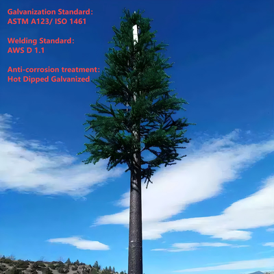 22 28 tour bionique galvanisée de télécom d'arbre par 36 mètres camouflée pour la région scénique touristique