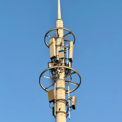 tour unipolaire de faible charge de vent de 35 mètres pour les télécommunications composées résidentielles d'entrée