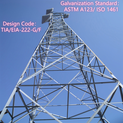 45M Multi Platform 4 Legged Angle Steel Tower Heavy Load For High Speed Railway Hub